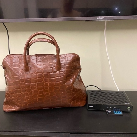 Ralph Lauren vintage safari croc embossed XL bag - Picture 10 of 16